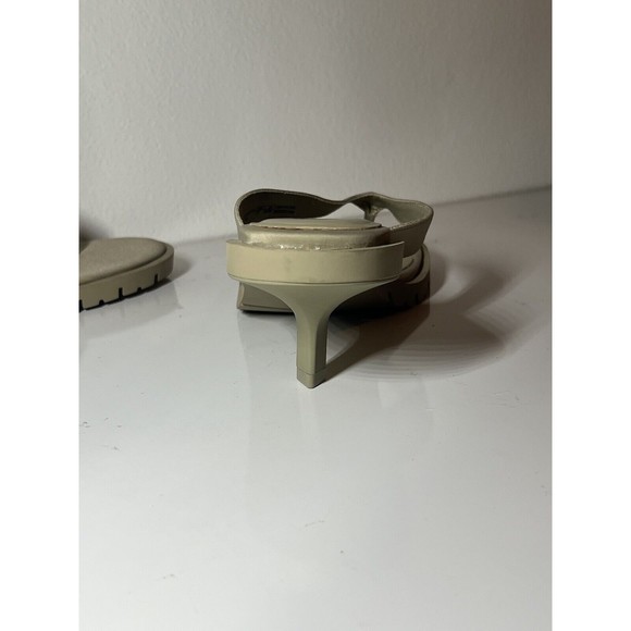 Zara Flip Flop Kitten Heels Sandals Sage Light Green Womens Size 41 - Picture 15 of 16